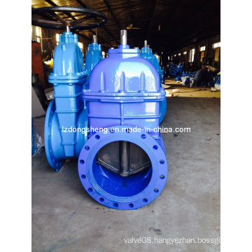 Big Sizes Non-Rising Resilient Gate Valve Bevel Gear Operated